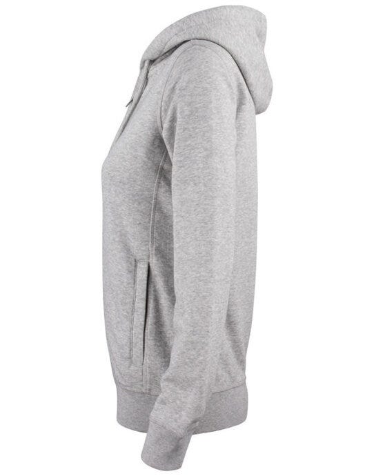 Clique Ladies Premium OC Full Zip Hoody - Grey Melange