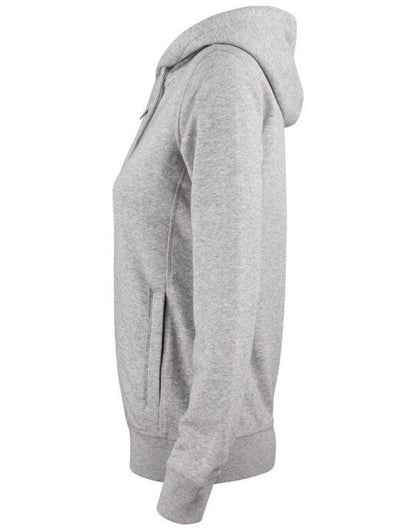 Clique Ladies Premium OC Full Zip Hoody - Grey Melange
