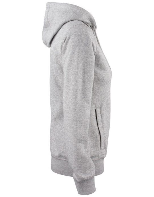 Clique Ladies Premium OC Full Zip Hoody - Grey Melange