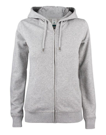 Clique Ladies Premium OC Full Zip Hoody - Grey Melange