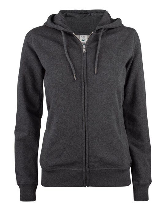 Clique Ladies Premium OC Full Zip Hoody - Anthracite Melange
