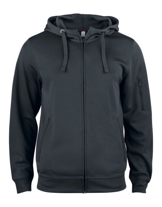 Clique Basic Active Full Zip Hoody - Black