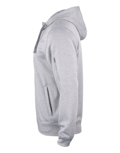 Clique Basic Active Full Zip Hoody - Grey Melange