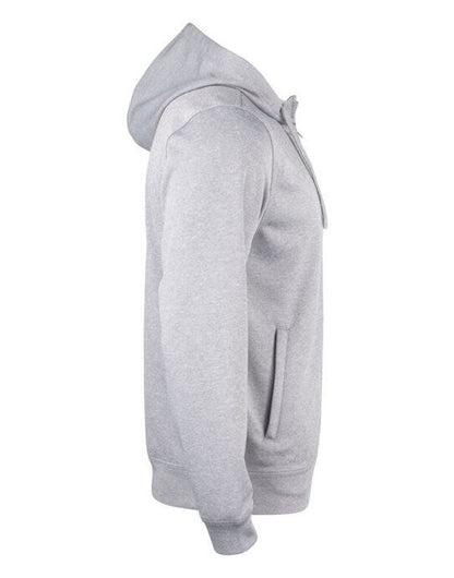 Clique Basic Active Full Zip Hoody - Grey Melange