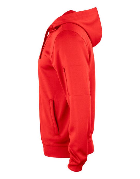 Clique Basic Active Full Zip Hoody - Red