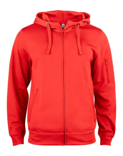 Clique Basic Active Full Zip Hoody - Red