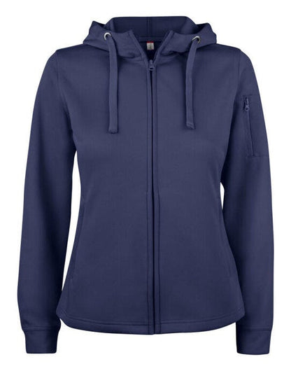 Clique Ladies Basic Active FZ Hoody - Dark Navy