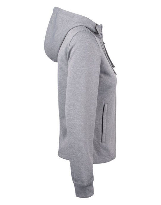Clique Ladies Basic Active FZ Hoody - Grey Melange