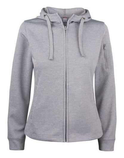 Clique Ladies Basic Active FZ Hoody - Grey Melange