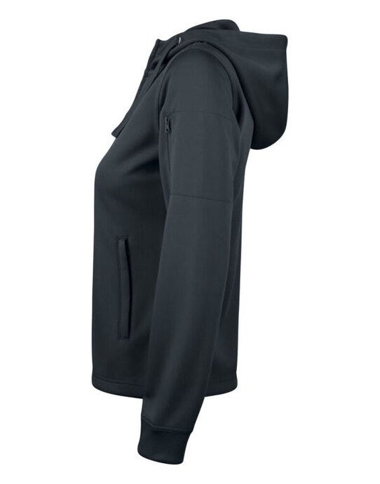 Clique Ladies Basic Active FZ Hoody - Black