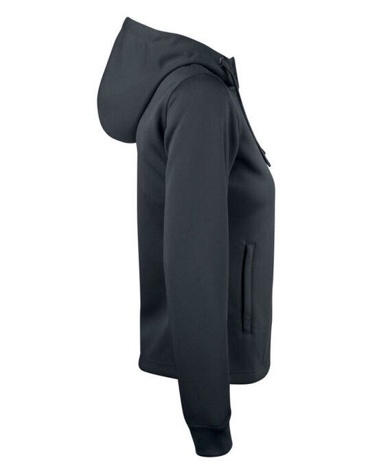 Clique Ladies Basic Active FZ Hoody - Black