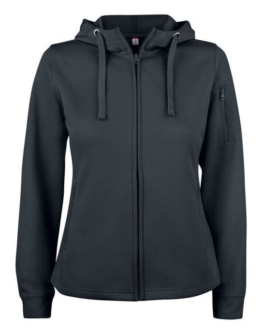 Clique Ladies Basic Active FZ Hoody - Black
