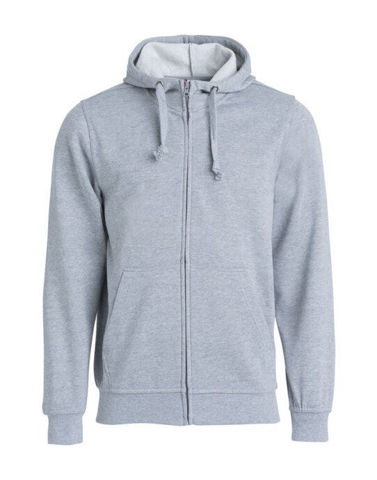 Clique Basic Hoody Full Zip Men's - Grey Melange