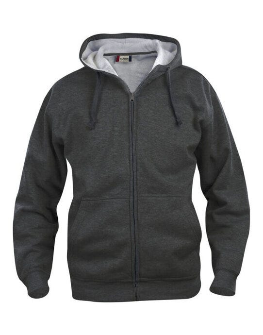 Clique Basic Hoody Full Zip Men's - Anthracite Melange