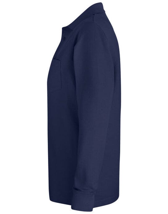 Clique Basic Pocket Polo L/S - Dark Navy