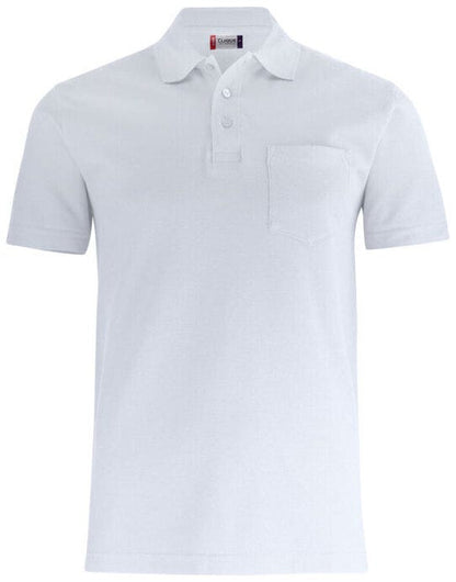 Clique Basic Polo With Pocket - White