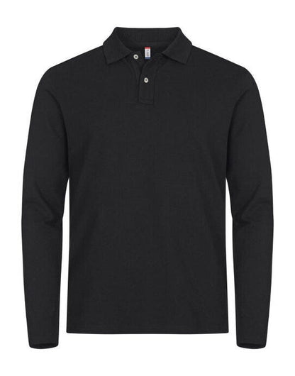 Clique Stretch Premium L/S Polo - Black