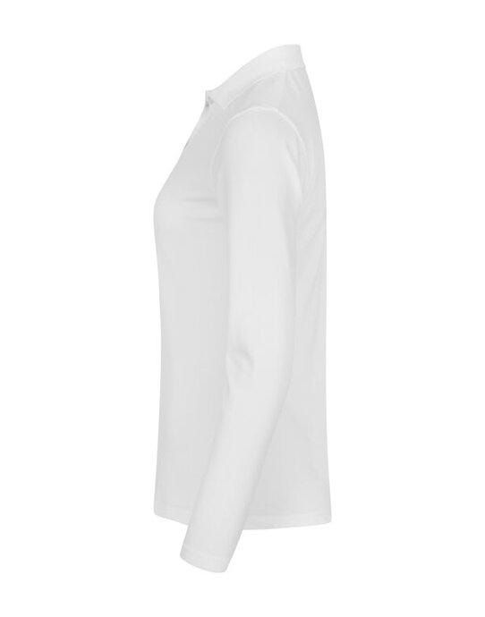 Clique Stretch Premium Polo L/S Women - White