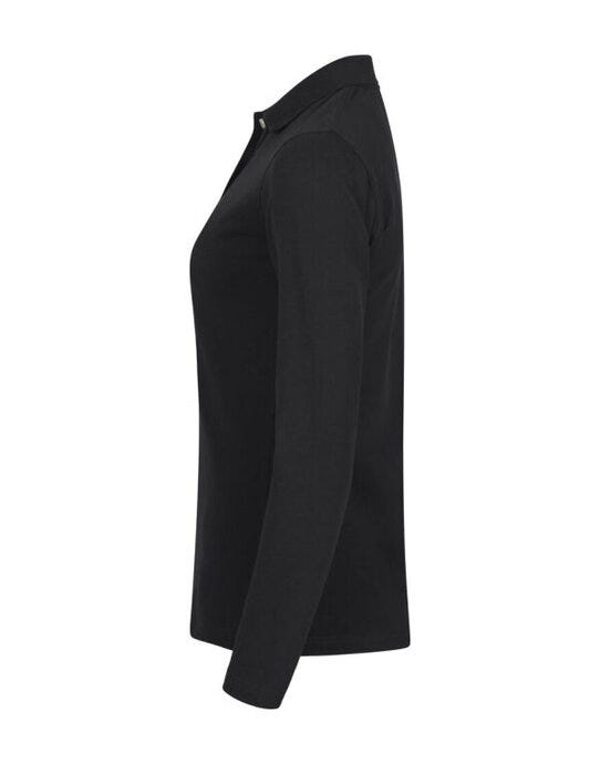 Clique Stretch Premium Polo L/S Women - Black