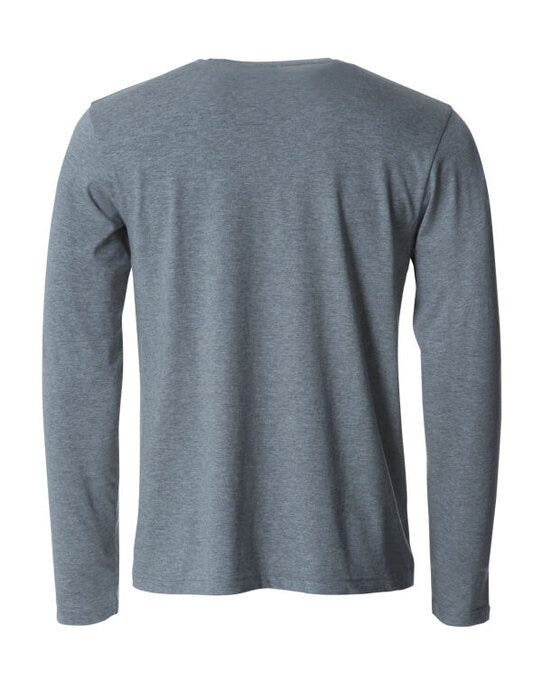 Clique Basic Long Sleeve T - Grey Melange