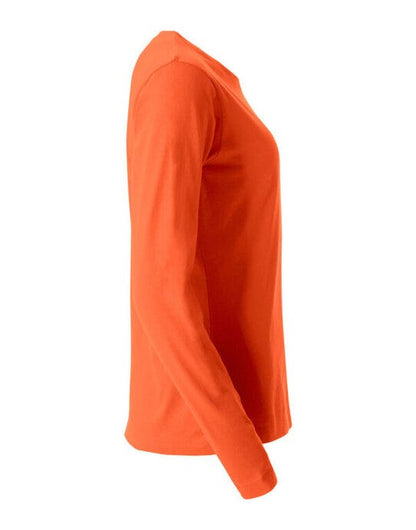 Clique Ladies L/S Basic-T - Blood Orange