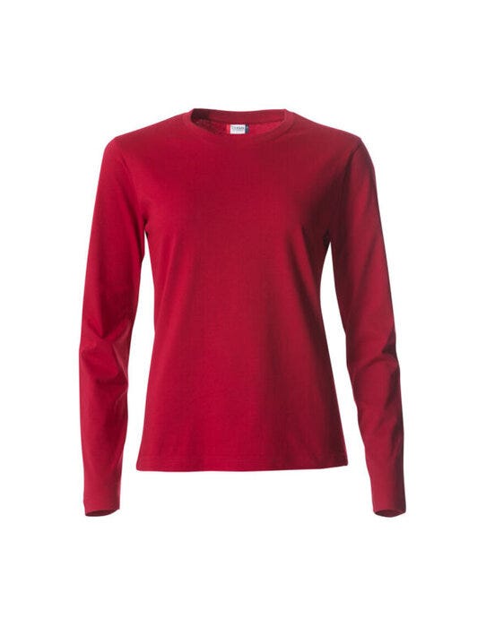 Clique Ladies L/S Basic-T - Red