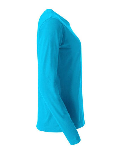 Clique Ladies L/S Basic-T - Turquoise
