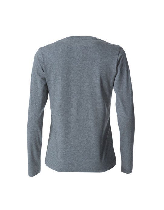 Clique Ladies L/S Basic-T - Grey Melange