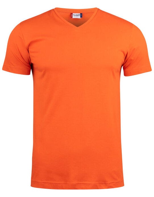 Clique Basic-T V Neck - Blood Orange