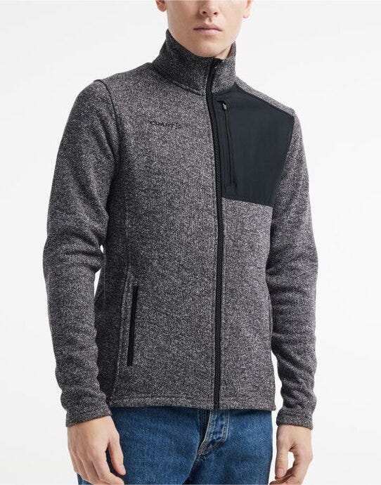 Craft Men's ADV Explore Heavy Fleece Jkt - Black Melange