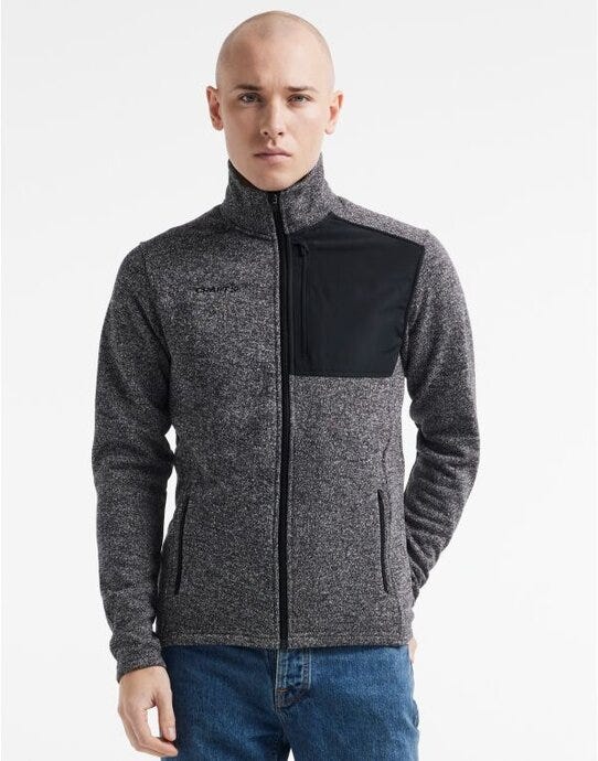 Craft Men's ADV Explore Heavy Fleece Jkt - Black Melange