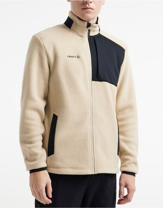 Craft Men's ADV Explore Pile Fleece Jkt - Ecru/Black