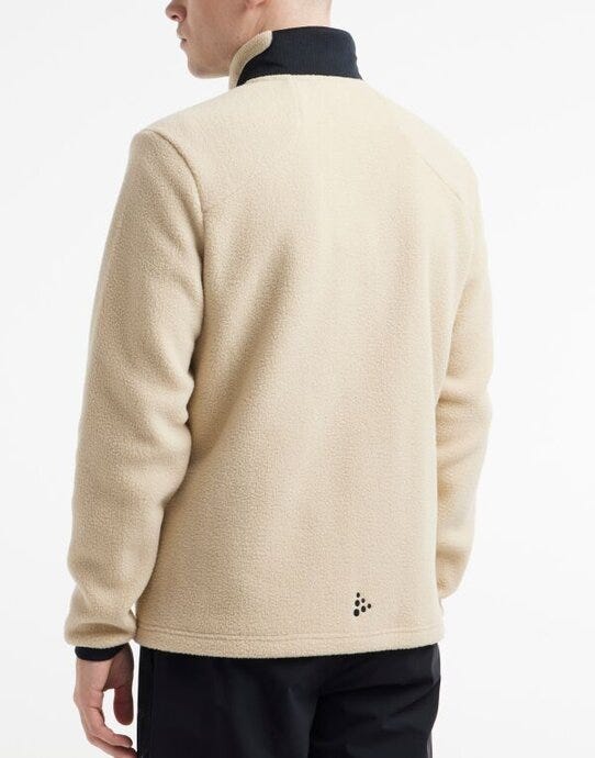 Craft Men's ADV Explore Pile Fleece Jkt - Ecru/Black