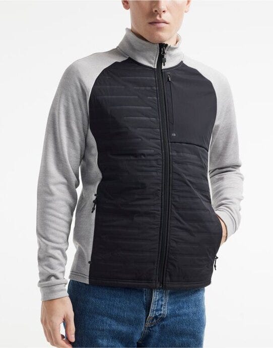 Craft Mens ADV Unify Hybrid Jacket - Grey Melange/ Black