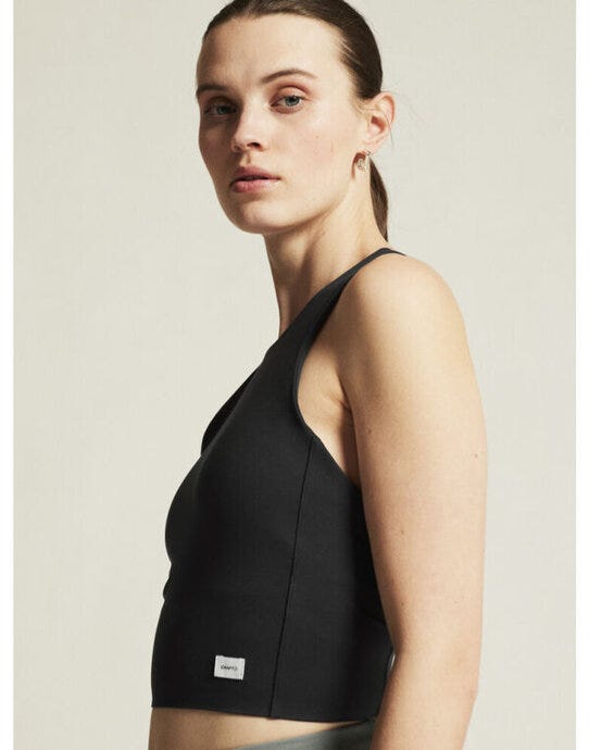 Craft Collective Cropped Singlet - Black