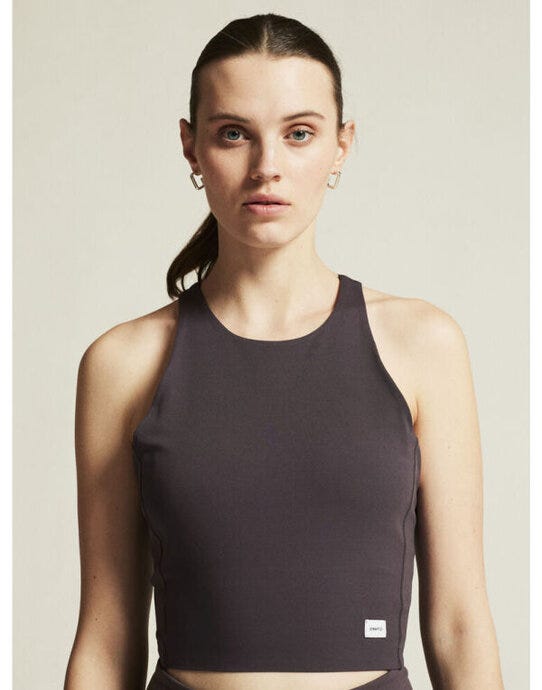 Craft Collective Cropped Singlet - Dark Plum