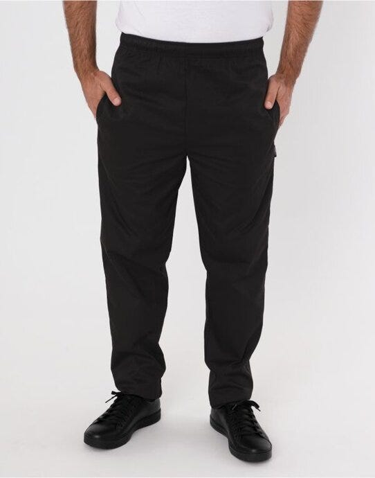 Dennys Unisex Elasticated Black Trouser - Black