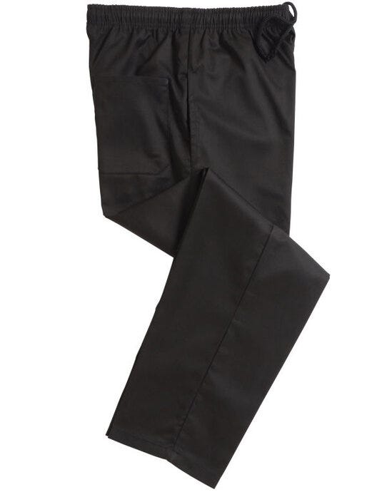 Dennys Unisex Elasticated Black Trouser - Black