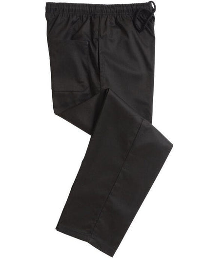 Dennys Unisex Elasticated Black Trouser - Black