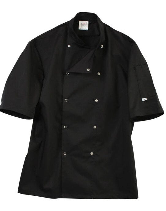 Dennys Short Sleeve Chef's Jacket - Black