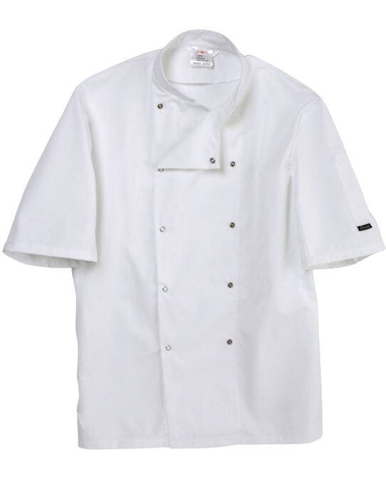 Dennys Short Sleeve Chef's Jacket - White