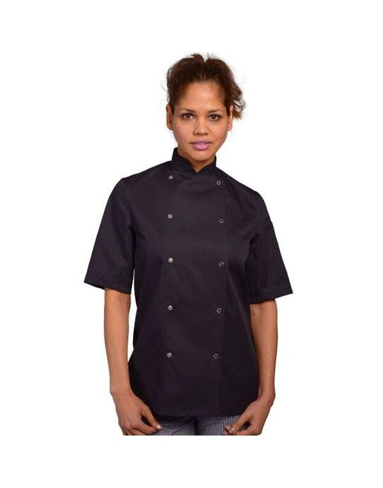 Dennys AFD Chef's Jacket Short Sleeve - Black