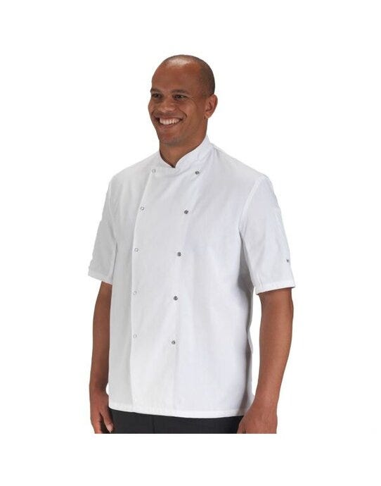 Dennys AFD Chef's Jacket Short Sleeve - White