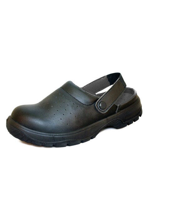 Dennys Comfort Grip Safety Sandal - Black