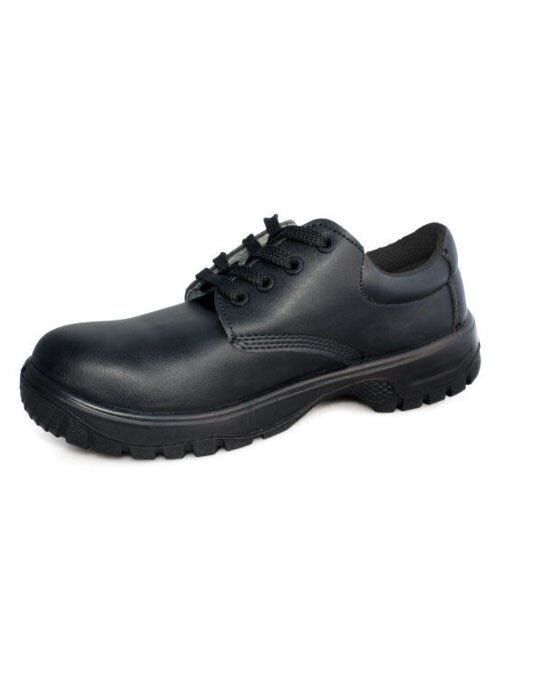 Dennys Comfort Grip Lace up Safety Shoe - Black