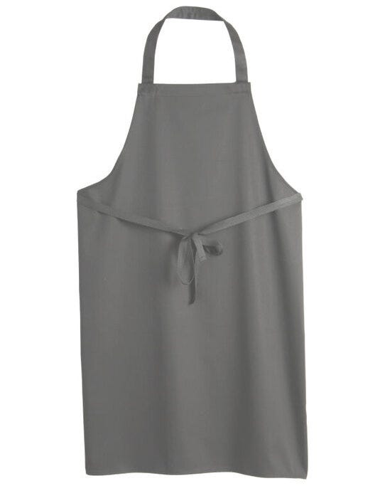 Dennys Low Cost Bib Apron Without Pocket - Griffin Grey