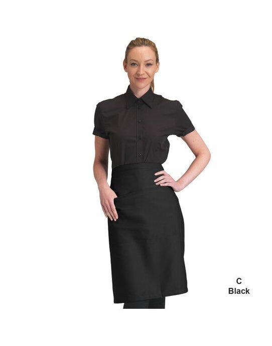 Dennys Recycled Waist Apron W Pocket - Black