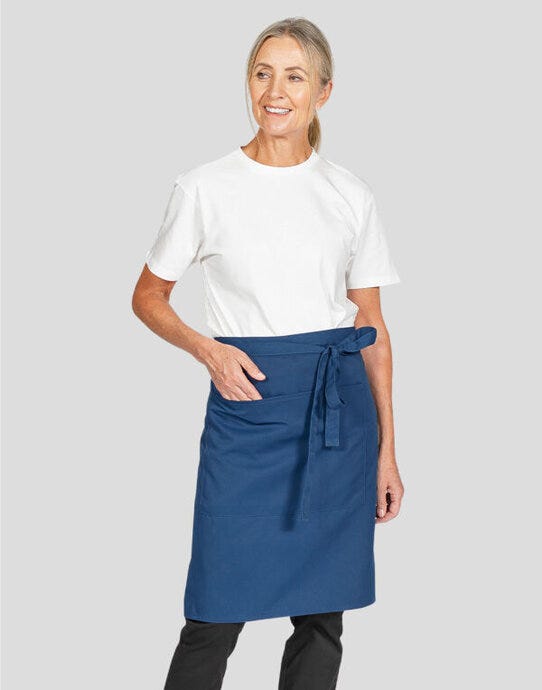 Dennys Recycled Waist Apron W Pocket - Navy