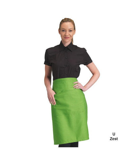 Dennys Recycled Waist Apron W Pocket - Zest