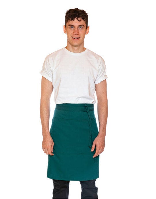 Dennys Recycled Waist Apron W Pocket - Bottle Green